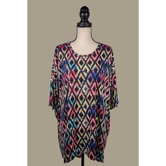 Lularoe Multi-color Short-sleeve T-Shirt Size 3XL - Picture 1 of 9